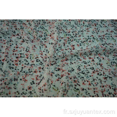 Tissu en mousseline de soie jacquard 100% polyester